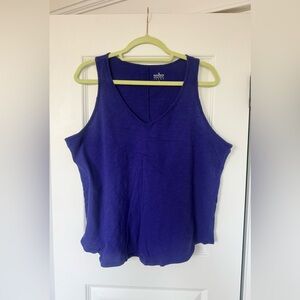New York & Company Vibrant Purplish Blue Tank Top